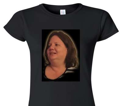 Custom Womens Soft Style 100% Cotton Black T-Shirt