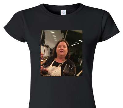 Custom Womens Soft Style 100% Cotton Black T-Shirt
