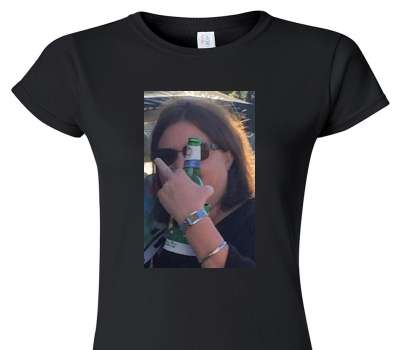 Custom Womens Soft Style 100% Cotton Black T-Shirt