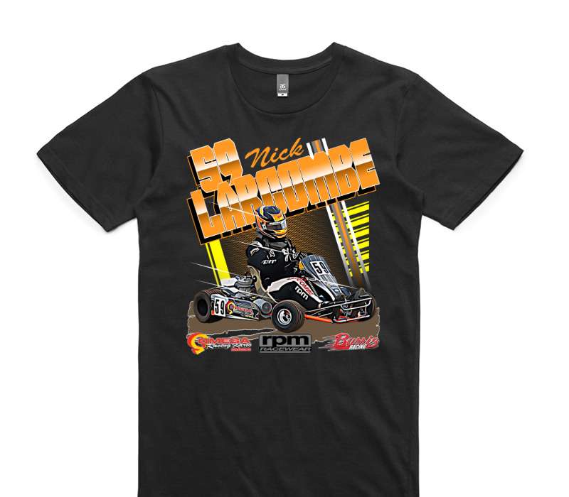 Custom AS Colour 100% Cotton Black T-Shirt