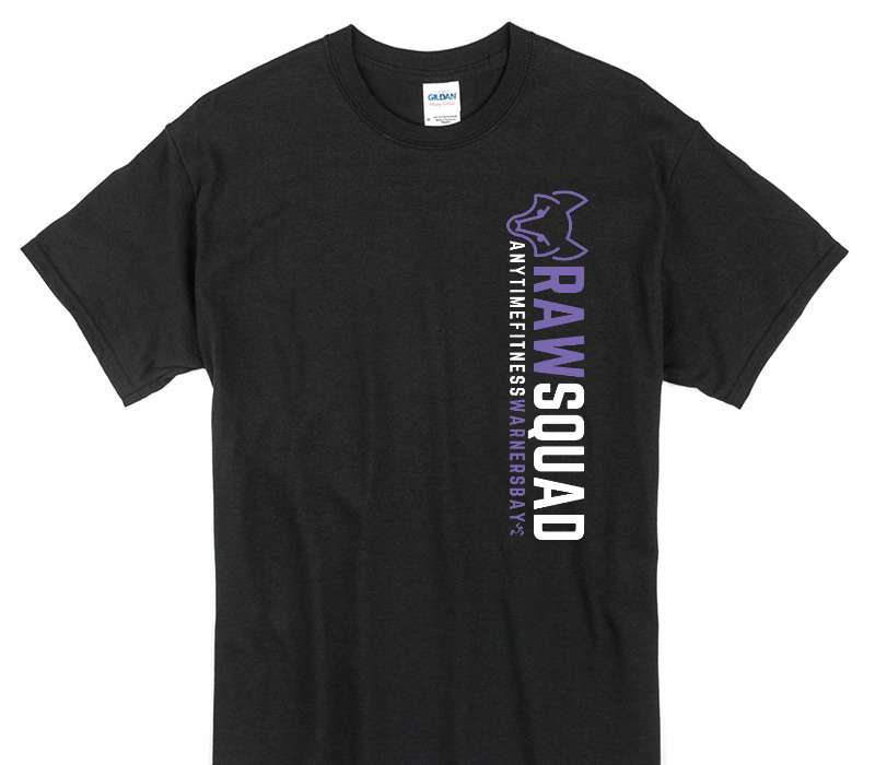 Custom Gildan 100% Cotton Black T-Shirt