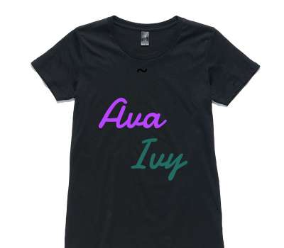 Custom Womens AS Colour 100% Cotton Black T-Shirt