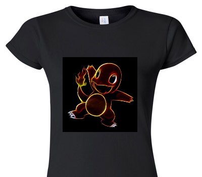 Custom Womens Soft Style 100% Cotton Black T-Shirt