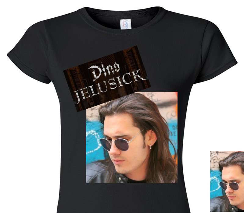 Custom Womens Soft Style 100% Cotton Black T-Shirt