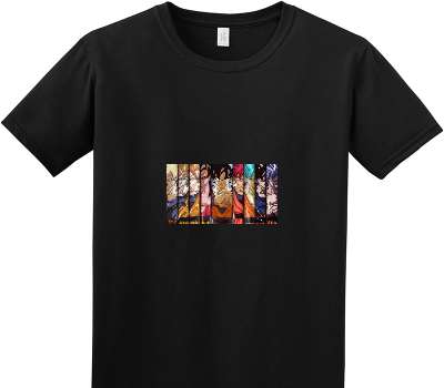 Custom Adult Soft Style 100% Cotton Black T-Shirt