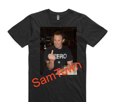 Custom AS Colour 100% Cotton Black T-Shirt