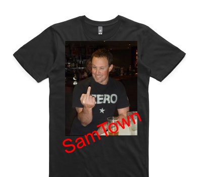 Custom AS Colour 100% Cotton Black T-Shirt