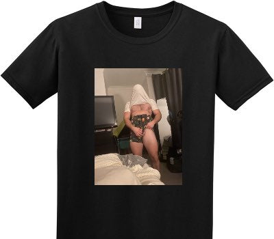 Custom Adult Soft Style 100% Cotton Black T-Shirt