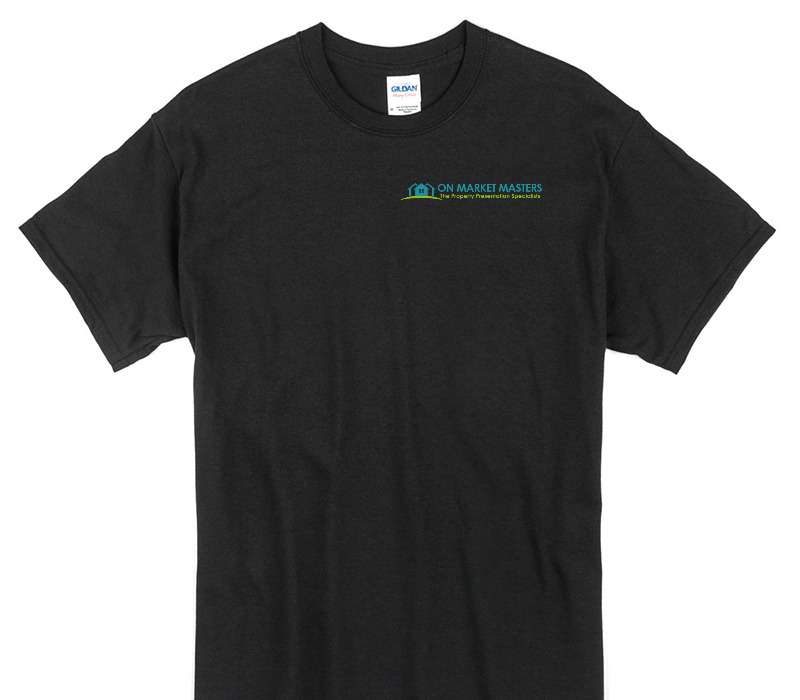 Custom Gildan 100% Cotton Black T-Shirt