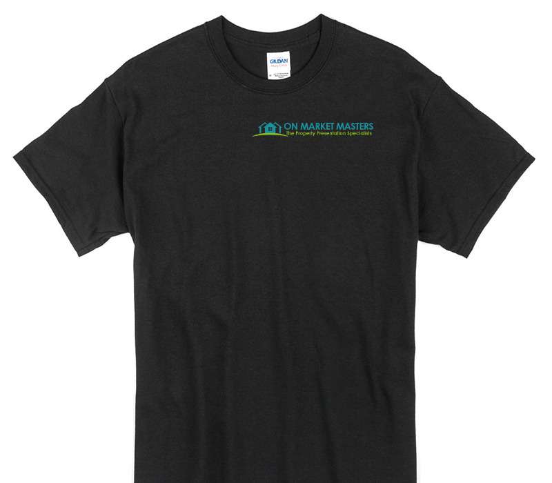 Custom Gildan 100% Cotton Black T-Shirt