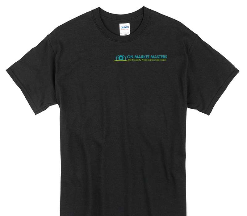 Custom Gildan 100% Cotton Black T-Shirt