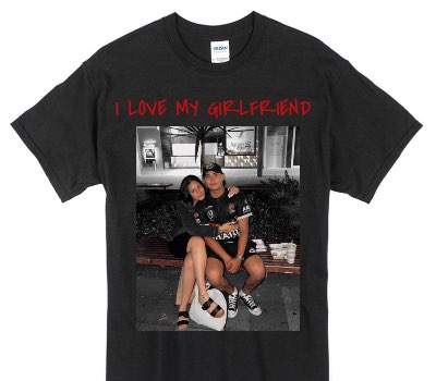 Custom Gildan 100% Cotton Black T-Shirt