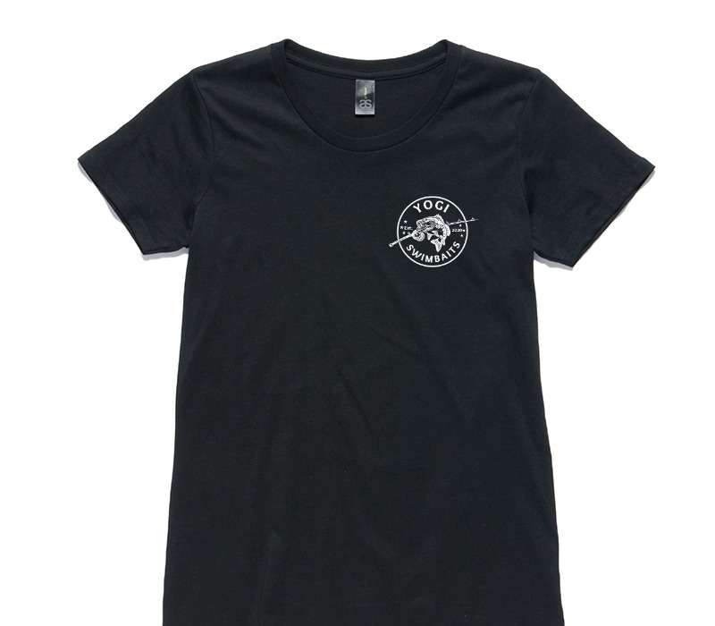 Custom Womens AS Colour 100% Cotton Black T-Shirt