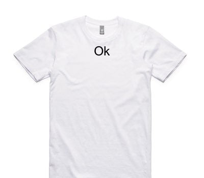 Custom AS Colour 100% Cotton White T-Shirt