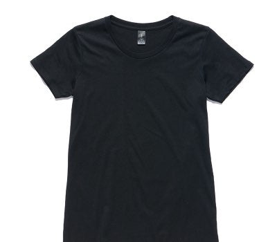 Custom Womens AS Colour 100% Cotton Black T-Shirt