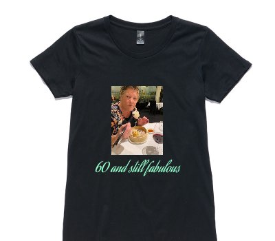 Custom Womens AS Colour 100% Cotton Black T-Shirt