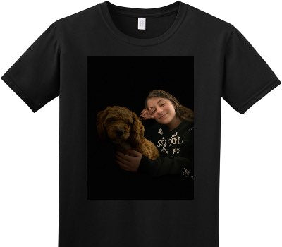 Custom Adult Soft Style 100% Cotton Black T-Shirt