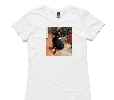 Custom Womens AS Colour 100% Cotton White T-Shirt