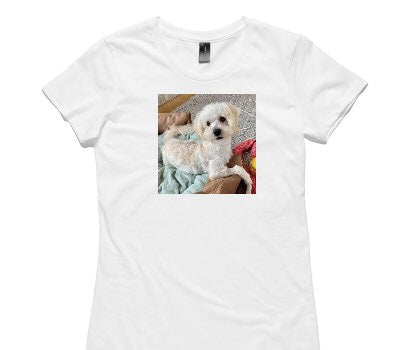 Custom Womens AS Colour 100% Cotton White T-Shirt