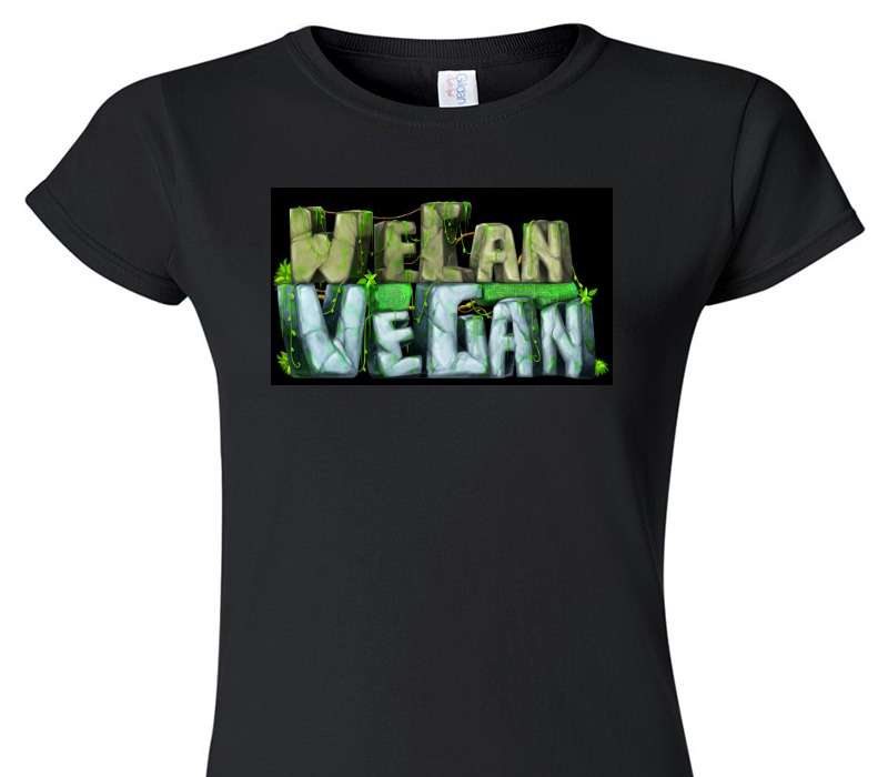 Custom Womens Soft Style 100% Cotton Black T-Shirt