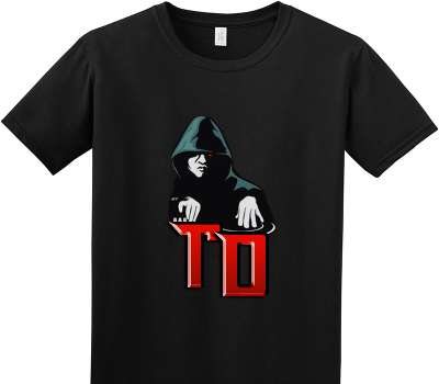 Custom Adult Soft Style 100% Cotton Black T-Shirt