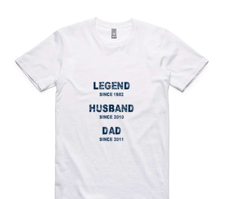 Custom AS Colour 100% Cotton White T-Shirt