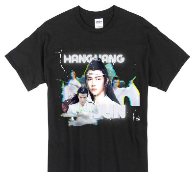 Custom Gildan 100% Cotton Black T-Shirt