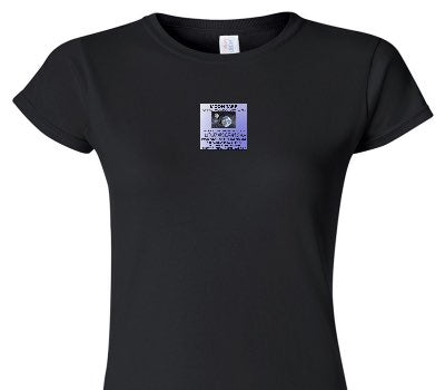 Custom Womens Soft Style 100% Cotton Black T-Shirt
