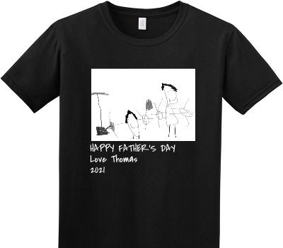 Custom Adult Soft Style 100% Cotton Black T-Shirt
