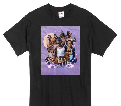 Custom Gildan 100% Cotton Black T-Shirt
