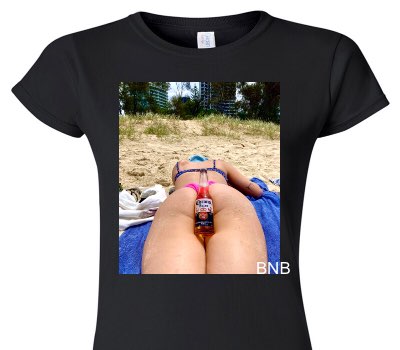 Custom Womens Soft Style 100% Cotton Black T-Shirt