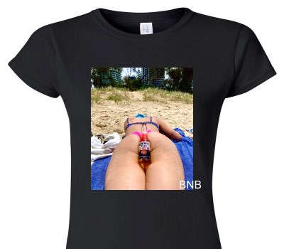 Custom Womens Soft Style 100% Cotton Black T-Shirt