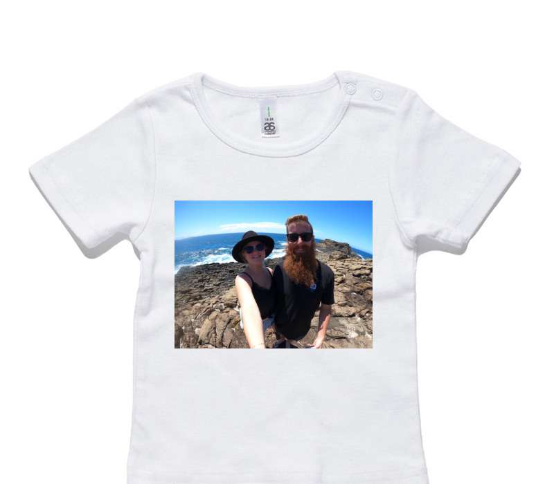 Custom AS Colour White Baby T-Shirt