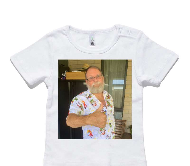 Custom AS Colour White Baby T-Shirt