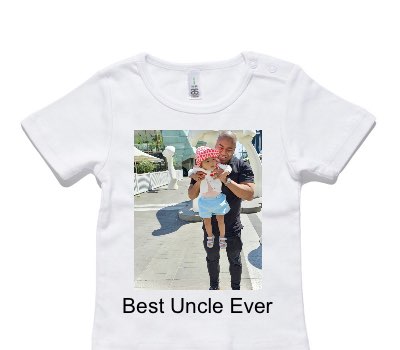 Custom AS Colour White Baby T-Shirt