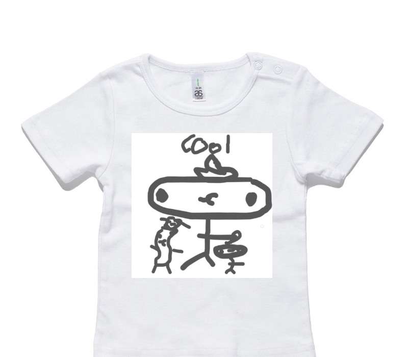 Custom AS Colour White Baby T-Shirt