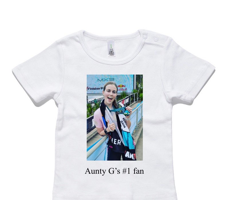 Custom AS Colour White Baby T-Shirt