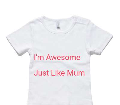 Custom AS Colour White Baby T-Shirt
