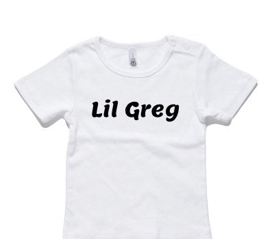 Custom AS Colour White Baby T-Shirt