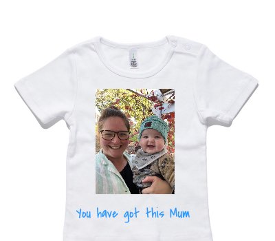Custom AS Colour White Baby T-Shirt