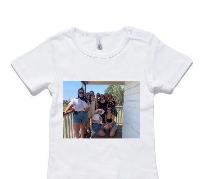 Custom AS Colour White Baby T-Shirt