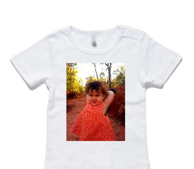Custom AS Colour White Baby T-Shirt