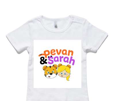 Custom AS Colour White Baby T-Shirt