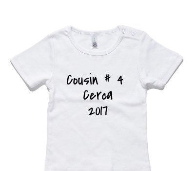 Custom AS Colour White Baby T-Shirt