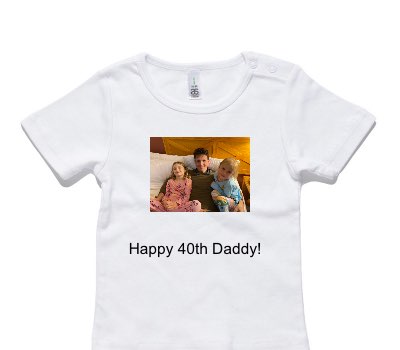 Custom AS Colour White Baby T-Shirt
