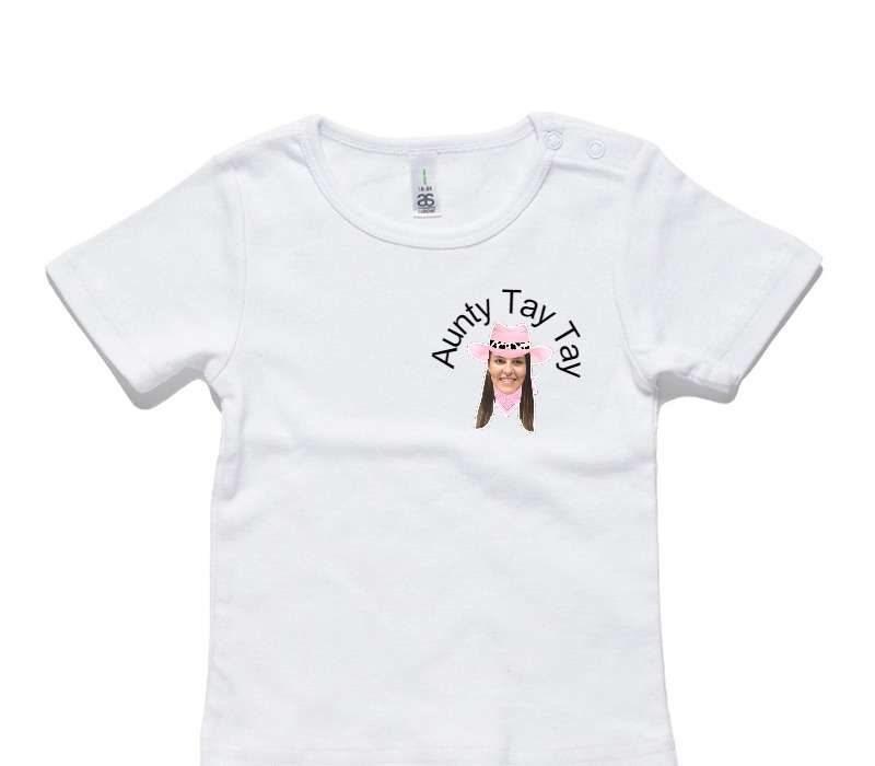 Custom AS Colour White Baby T-Shirt