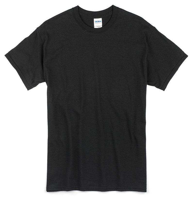 Custom Gildan 100% Cotton Black T-Shirt