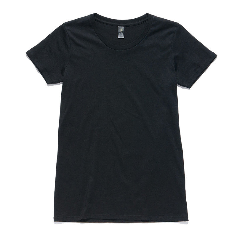 Custom Womens AS Colour 100% Cotton Black T-Shirt