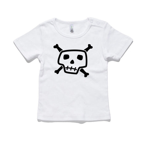 Skull and Cross Bones 100% Cotton Baby T-Shirt