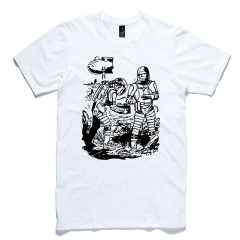Deep Space White 100% Cotton T-Shirt